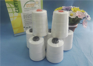 Cina High Tenacity Raw White Spun 100% Polyester Sewing Thread Untuk Penutupan Tas pemasok