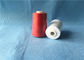 Pakai Resistant Polyester Core Spun Benang 402 Hitung Dengan Pola Dyeable, Warna Merah pemasok