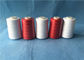 Pakai Resistant Polyester Core Spun Benang 402 Hitung Dengan Pola Dyeable, Warna Merah pemasok